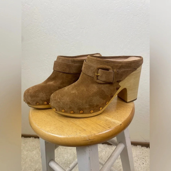 NWOB Veronica Beard Dacey Suede Clog Size 9 - Picture 5 of 10